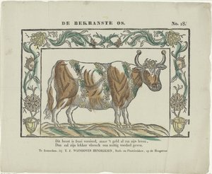 De bekraste os (tytuł na obiekcie) autorstwa Theodorus Johannes Wijnhoven Hendriksen