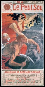 Projekt okładki w stylu secesyjnym autorstwa Steinlen, dla francuskiego magazynu „Le Petit Sou” autorstwa Théophile Alexandre Steinlen