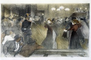 Piłka - rysunek Steinlen autorstwa Théophile Alexandre Steinlen