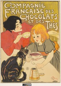 Francuskie Towarzystwo Czekolady i Herbaty autorstwa Théophile Alexandre Steinlen
