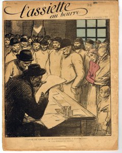 Okładka „The Butter Plate”, nr 1, Satyryczna w Kolorach autorstwa Théophile Alexandre Steinlen