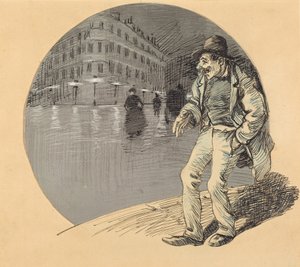 Zakochani (Amoureux) autorstwa Théophile Alexandre Steinlen