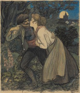 Suka i wilk autorstwa Théophile Alexandre Steinlen
