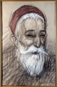Portret francuskiego polityka Anatole France (1844-1924) Rysunek kredą Teofila Alexandre Steinlen (1859-1923) 1920 Vernon, Musee Poulain autorstwa Théophile Alexandre Steinlen