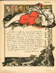Talerz Maślany, numer 222, Satyryczny w Kolorach autorstwa Théophile Alexandre Steinlen
