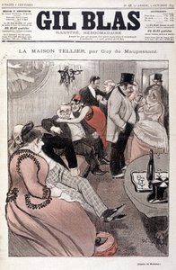 The Tellier House autorstwa Guy de Maupassant - Steinlen, w „Gil Blas” z 09.10.1892 (ten sam rysunek co nr 15587) autorstwa Théophile Alexandre Steinlen