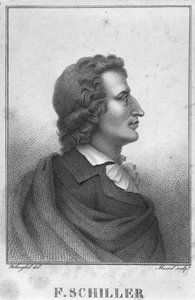Friedrich Schiller (1759-1805) sztychowany przez Massola (zm.1831) (rycina) (fot. bw)