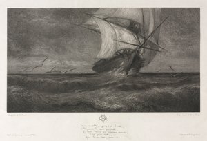 Statek widmo lub na falach, 1872.