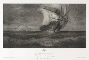 Statek widmo lub na falach, 1872.