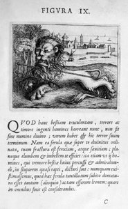 Przepowiednia figura IX z Prognosticatio Eximii Doctoris Paracelsi, 1536 autorstwa Theophrastus Bombastus von Hohenheim Paracelsus