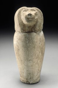 Słój kanopski z głową cynocefaliczną (wapień) autorstwa Third Intermediate Period Egyptian