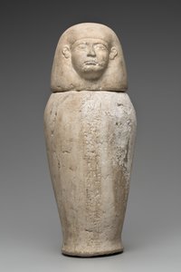 Słój kanopski z głową człowieka (wapień) autorstwa Third Intermediate Period Egyptian