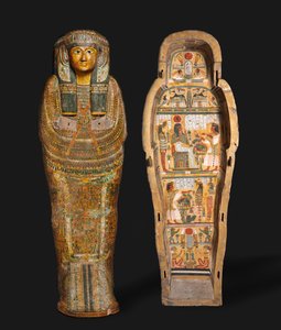 Trumna Nesykhonsu, Teby, od końca 21 do początku 22 dynastii autorstwa Third Intermediate Period Egyptian