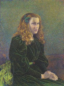 Młoda kobieta w zielonej sukience Germaine Maréchal, 1893