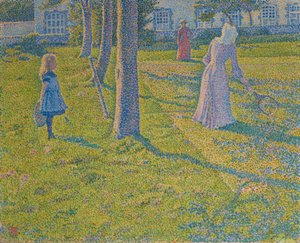 Gra w tenisa, 1889. autorstwa Théo van Rysselberghe
