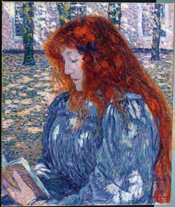 Kobieta czytająca, 1899 autorstwa Théo van Rysselberghe