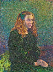 Młoda kobieta w zielonej sukni, 1893 autorstwa Théo van Rysselberghe