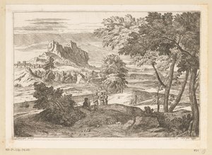Arkadyjski krajobraz z postaciami i królikami Suite de Paysages (tytuł serii)