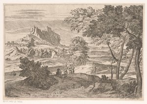 Arkadyjski krajobraz z postaciami i królikami Suite de Paysages (tytuł serii)