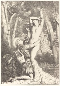 Apollo i Daphne autorstwa Théodore Chassériau