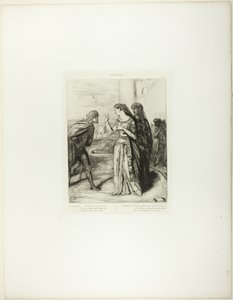 Bądź więc Merry Cassio, płyta 6 (akt 3, scena 3) z Otella autorstwa Théodore Chassériau