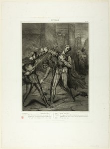 Villain, Thou Diest, tablica dziesiąta z Otello autorstwa Théodore Chassériau