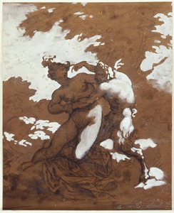 Géricault - Satyr i nimfa, 1817 r. autorstwa Theodore Gericault