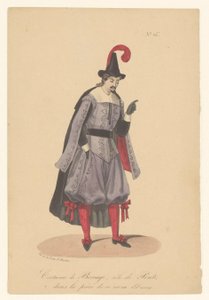 Bocage in de rol van Pinto Kostium Boccage, rola Pinto, w sztuce o tej nazwie (Drama) (tytuł na obiekcie) Aktorzy, aktorki w operazangerkach w roli (tytuł serialu) autorstwa Théodore Lejeune