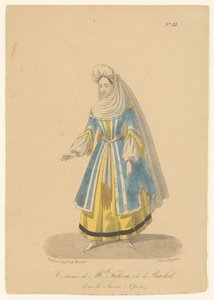 Cornélie Falcon in de rol van Rachel w de opera La Juive Kostium panny. Sokół, rola Rachel w La Juive (Opèra) (tytuł na obiekcie) Aktorzy, aktorki w operazangerkach w roli (tytuł serialu) autorstwa Théodore Lejeune