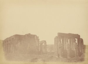 Przegląd Ramesseum autorstwa Théodule Devéria