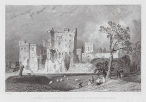 Zamek Ashby de la Zouch, Leicestershire (grafika) autorstwa Thomas (after) Allom