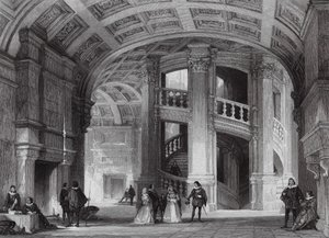 Chateau de Chambord, niedaleko Blois (rycina) autorstwa Thomas (after) Allom