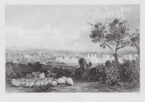 Leicester (grawerowanie) autorstwa Thomas (after) Allom
