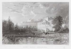 Lyme Hall, Cheshire (grawerowanie) autorstwa Thomas (after) Allom