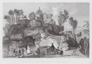 Rooter lub Roo-tor Rocks, Derbyshire (grawerowanie) autorstwa Thomas (after) Allom