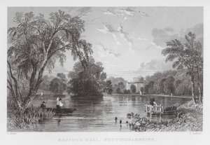 Rufford Hall, Nottinghamshire (grawerowanie) autorstwa Thomas (after) Allom