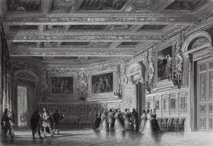Salon Ludwika XIII, Fontainebleau (rycina) autorstwa Thomas (after) Allom