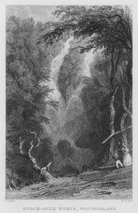 Stock-Gill Force, Westmorland (grawerowanie) autorstwa Thomas (after) Allom