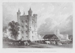 Zamek Tattershall, Lincolnshire (grawerowanie) autorstwa Thomas (after) Allom