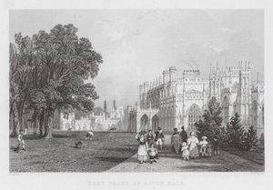 Zachodni front Eaton Hall (grawerunek) autorstwa Thomas (after) Allom