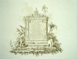 Frontyspis do „Oriental Scenery: Dwadzieścia cztery widoki w Hindoostan”, rytowany przez Thomasa (1749-1840) i Williama (1769-1837) Daniell autorstwa Thomas (after) Daniell