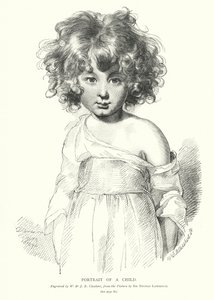 Portret dziecka (grafika) autorstwa Thomas (after) Lawrence
