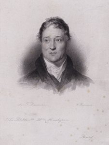 William Huskisson, angielski polityk i finansista, zginął w wypadku kolejowym, kiedy został przejechany przez pionierską parowóz Rocket Roberta Stephensona (grawerowanie)