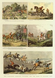Old Fashioned Sporting Pictures i droga w dawnych czasach (kolor lito) autorstwa Thomas (after) Rowlandson