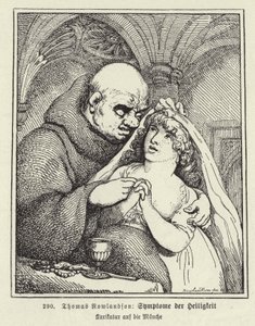 Symptomy świętości (litografia) autorstwa Thomas (after) Rowlandson