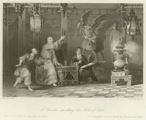 Wielbiciel konsultujący się z Laskami Losu autorstwa Thomas Allom