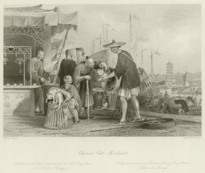 Chińscy handlarze kotami autorstwa Thomas Allom