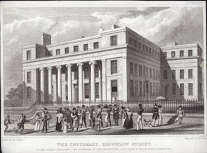 Szpital Liverpool, ulica Brownlow autorstwa Thomas Allom