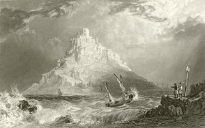 Góra św. Michała, Kornwalia autorstwa Thomas Allom
