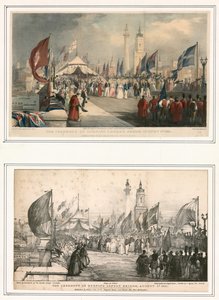 Ceremonia otwarcia London Bridge 1 sierpnia 1831 r autorstwa Thomas Allom
